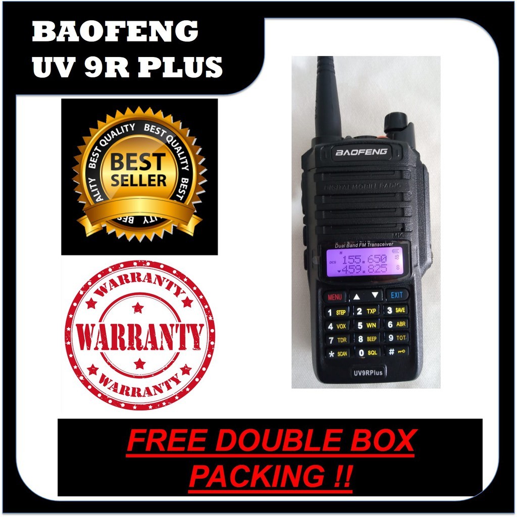 Baofeng uv9r plus HT walkie talkie15 watt uv 9r bao feng uv-9r dualband vhf uhf radio komunikasi