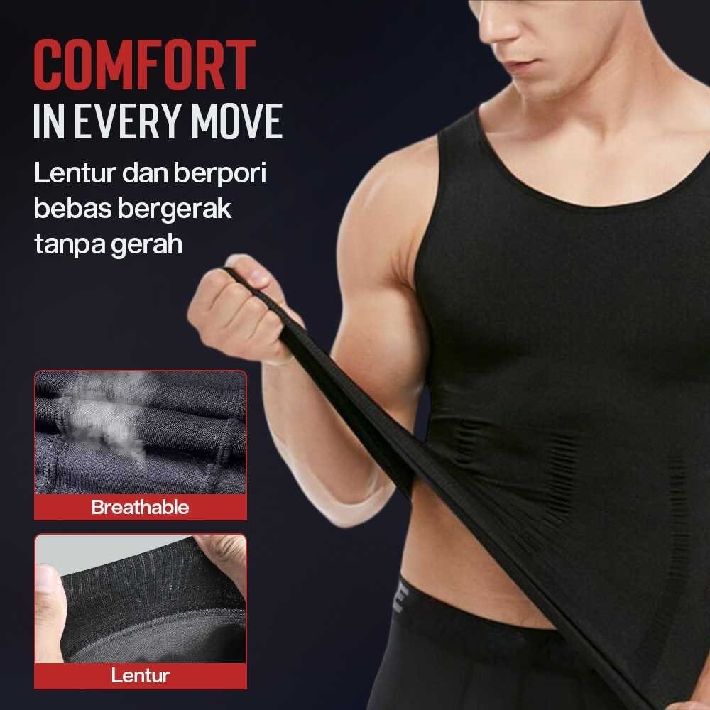 ANNDYSTR CXZD Baju Singlet T-Shirt Korset Pembentuk  Body Shaper - YB-76