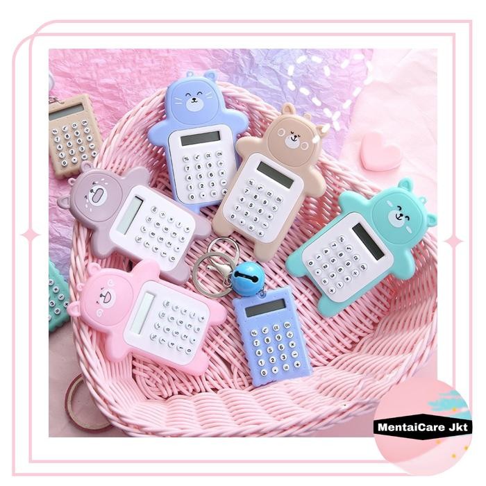 Mini Calculator 8 Digit Karakter Lucu Kalkulator Anak Sekolah kalkulator Mini Alat Hitung Perlengkap