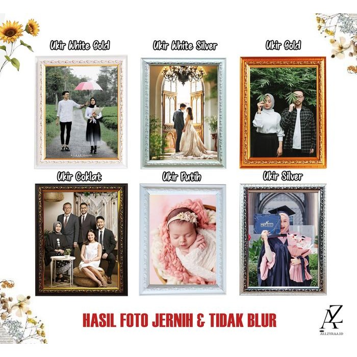 Cetak foto + Bingkai KACA Murah Hasil Jernih || Cuci foto A4/10R/8R/ 6R/5R/4R/12R/17R Jumbo wisuda |