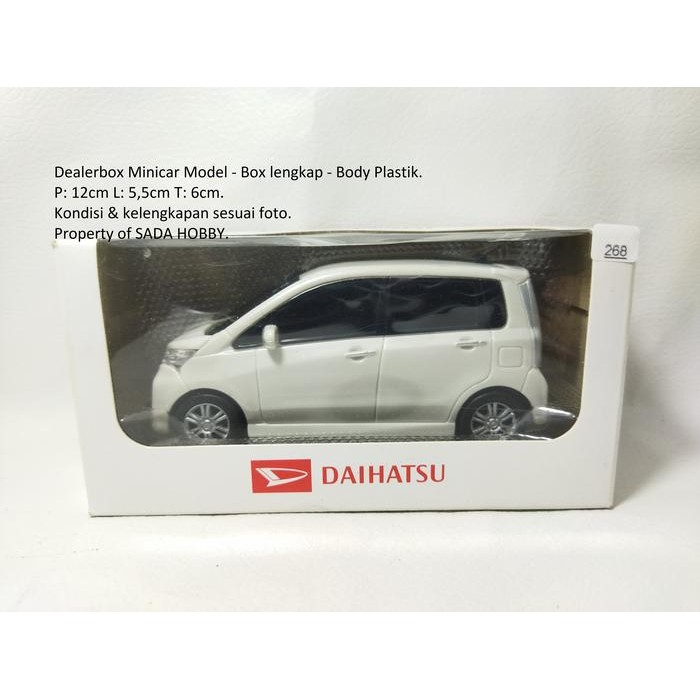 HW  Dealer Box Daihatsu Move Custom White Pullback Car From Japan