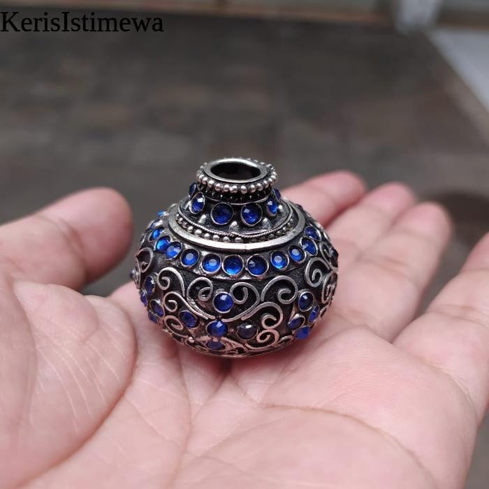 Mendak selut keris Emas Warna Biru KIS15