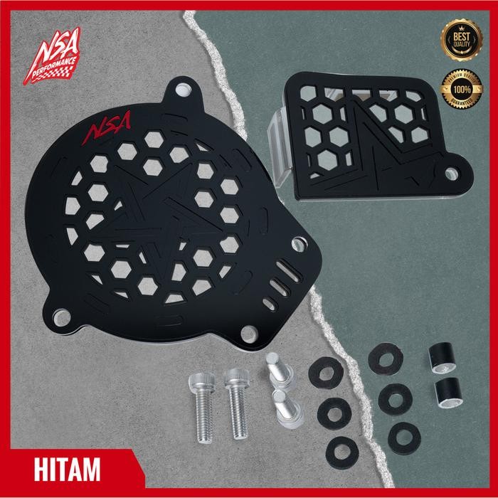 NSA COVER CVT BINTANG BLACK SERIES YAMAHA Nmax Aerox Tutup Cvt Yamaha Aksesoris Motor NSA PERFORMANC