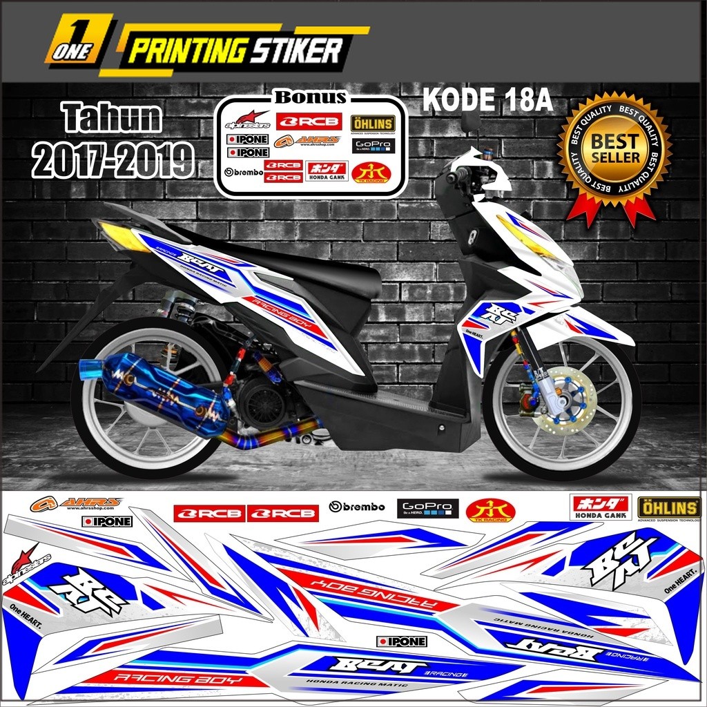 Striping Beat 2017-2019 Stiker Lis Motor Beat