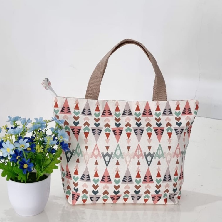 WZ TAS KANVAS HANDBAG KANVAS BESAR MOTIF INDIAN  TAS JOGJA TAS SOUVENIR JOGJA