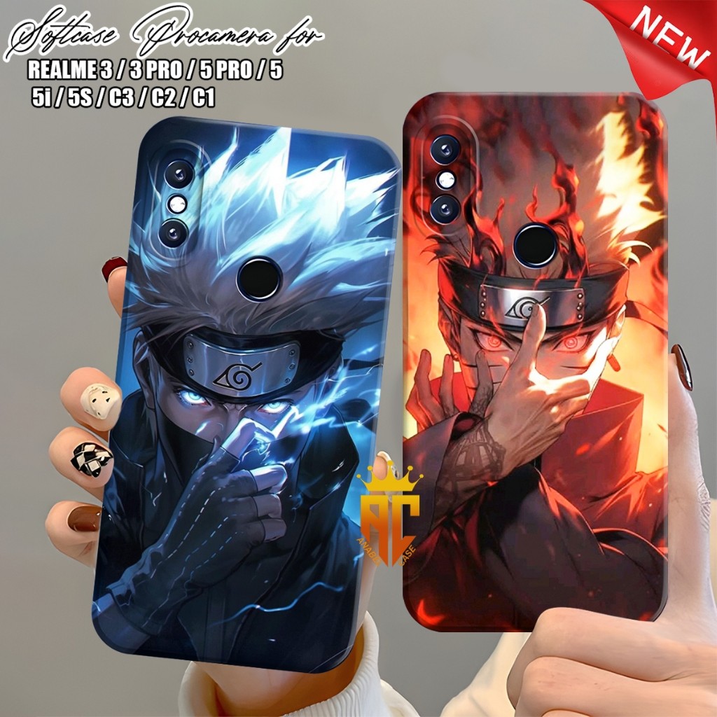 Softcase REALME 3 / 3 PRO / 5 PRO / 5 / 5i  / 5s / C3 / C2 / C1 Fashion Case Motif Naruto Shippuden 