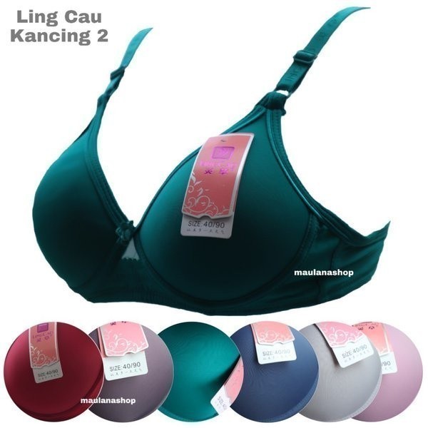 bra bh wanita lingcao a5 cup kecil tanpa kawat kancing 2