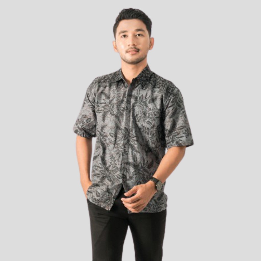 BATIK asli cirebon Hem Batik Murah Batik Pria Kemeja Lengan Pendek Atasan Pria Batik Seragaman Motif