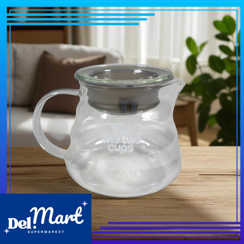 Coffee Server V60 Drip Pour Over Borosilicate Glass - One Two Cups