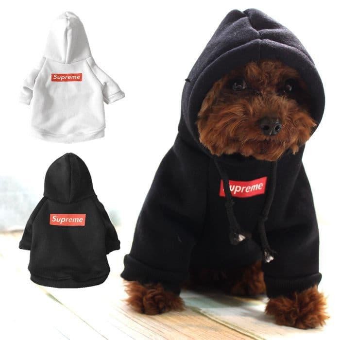 [wielson] Baju Anjing Supreme / Hoodie Anjing / Baju Kucing / Hoodie Supreme