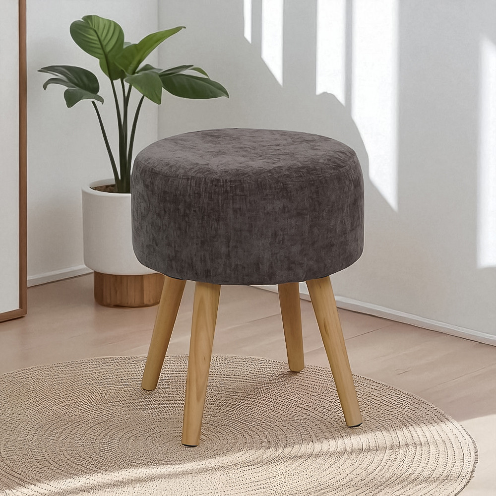 Informa Bia Bangku Fabric - Abu-Abu Tua Barstool Bar Stool Bangku Minimalis Modern
