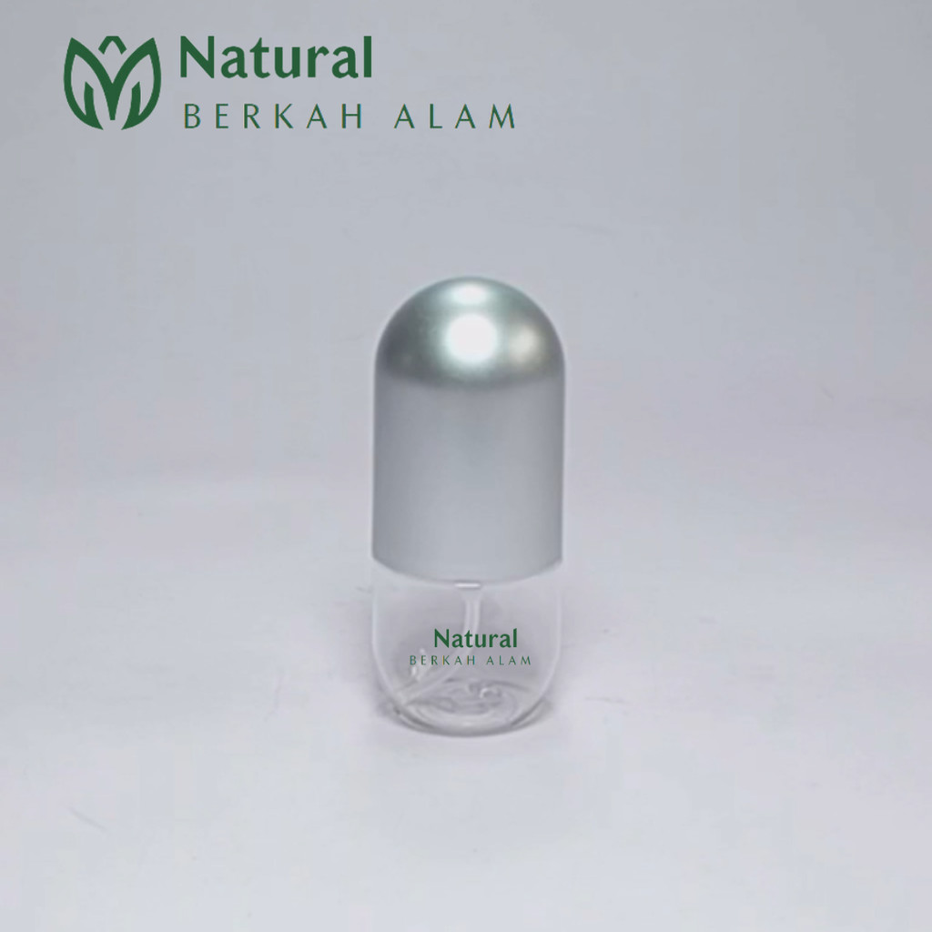 Botol 30 ml Pill Spray Silver / Botol Plastik / Botol Spray / Botol Parfum / Botol 30 Ml