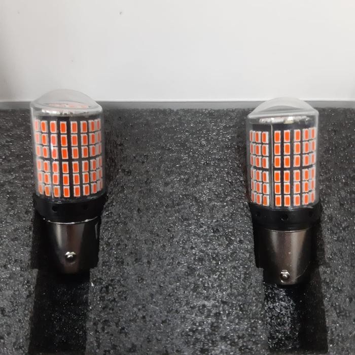 Lampu Rem LED Super Bright 144SMD Bayonet Putar Kaki 2 - Merah