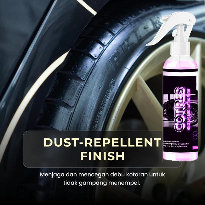 Cairan Pengkilap Ban Mobil & Motor Semir Ban Anti Slick Non-Creasy COTIRES Semir Perawatan Ban Rim P