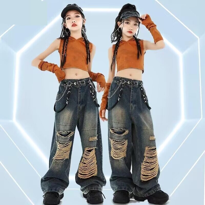 Street Dance hiphop Performance Costume Jazz Dance Hip-Hop jazz Dance Costume Practice Clothes Child