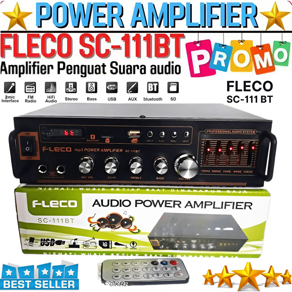 BEST SELLER Power Amplifier Bluetooth Fleco SC-111BT/Amplifier Fleco | Power Amplifier Fleco SC-111B