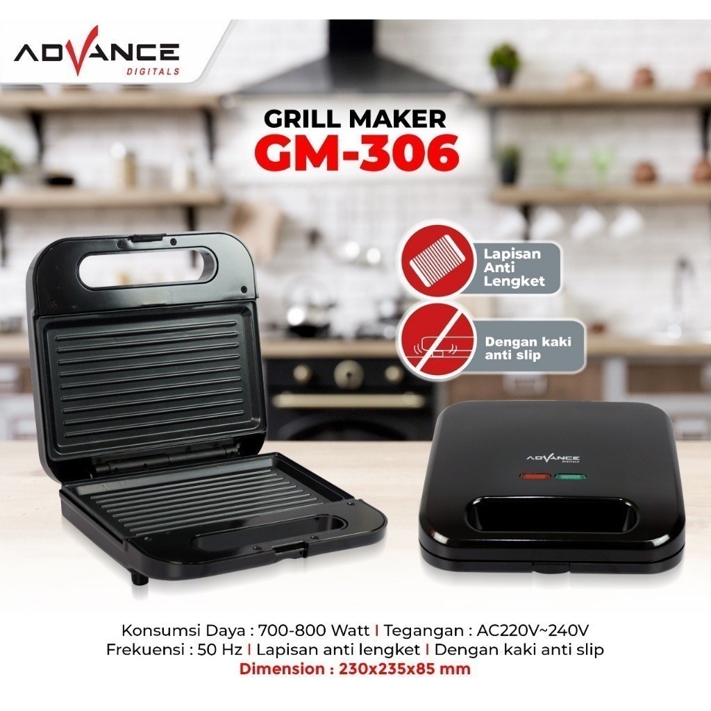 DONUT MAKER / Alat Pembuat donut / Donat elektrik Advance DM306 / Pemanggang Grill Maker GM306