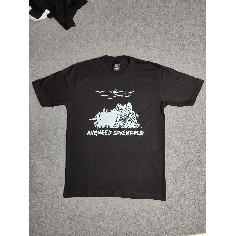 T-Shirt Band Avenged Sevenfold Tour Jakarta Black