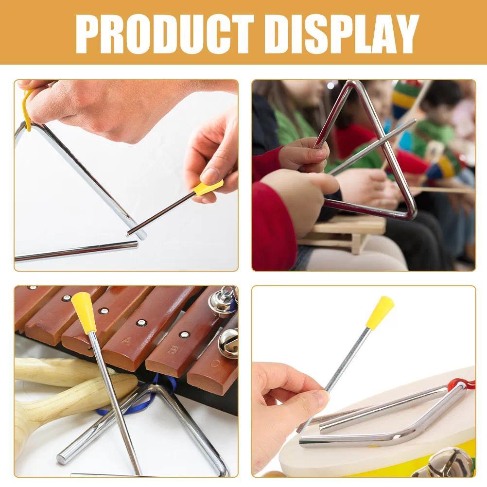 8Pcs Triangle Iron Mallets Replacement Sticks for Triangle Irons Percussion Instrument Accessories C