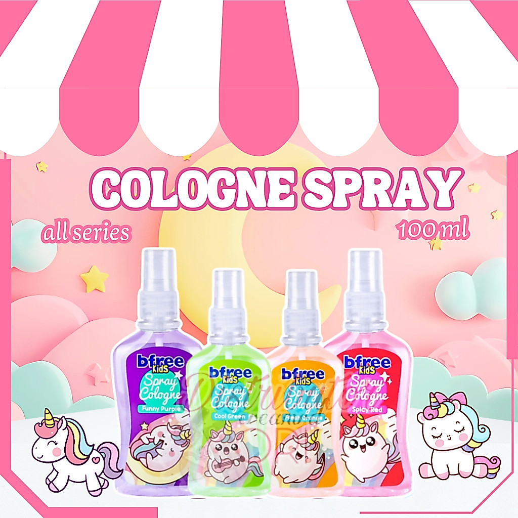 BFREE Kids Cologne Spray Parfum Anak BFREE 100ml |  Body Cologne dengan Aroma Menyegarkan Dan tahan 
