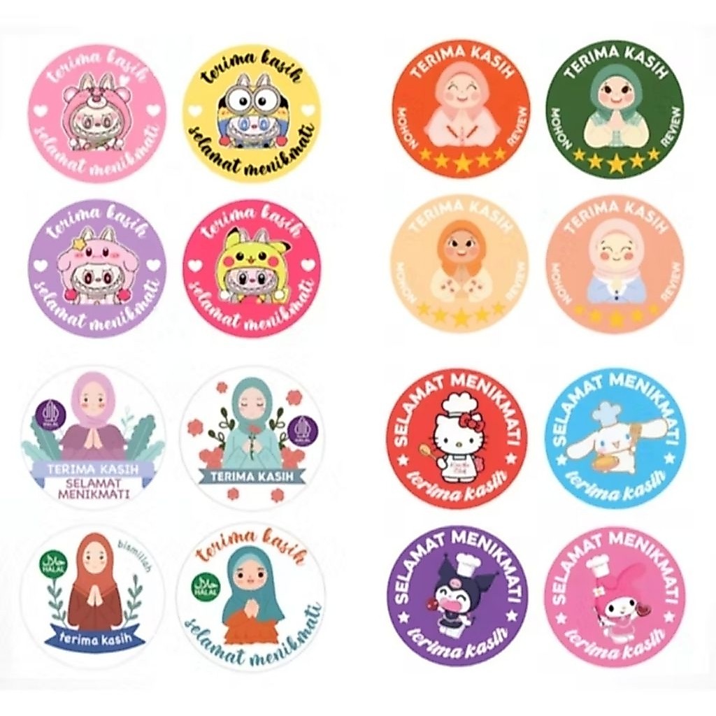 Stiker Selamat Menikmati Stiker Roll Makanan Packing Stiker Trimakasih Murah Makassar Min 2
