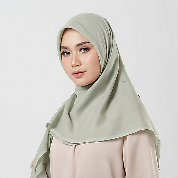 Minor Defect Sale - Hijab Segiempat Sulam dan Bordir Napocut