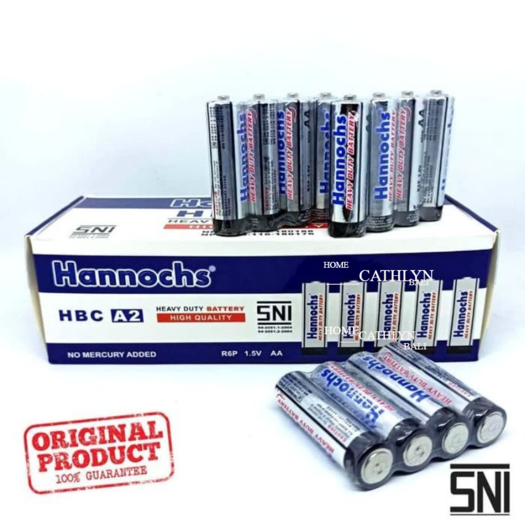 BATERAI BATTERY HANNOCHS AA AAA A2 A3 MURAH TERMURAH BERKUALITAS TAHAN LAMA KUAT HEAVY DUTY KEBUTUHA
