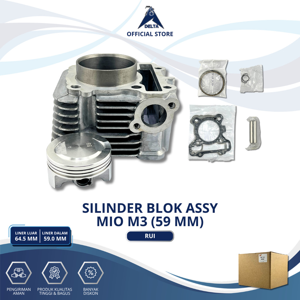 SILINDER BLOK ASSY MIO M3 59MM - CYLINDER SILINDER BLOK SEHER BORING BORE UP MIO M3 59 MM