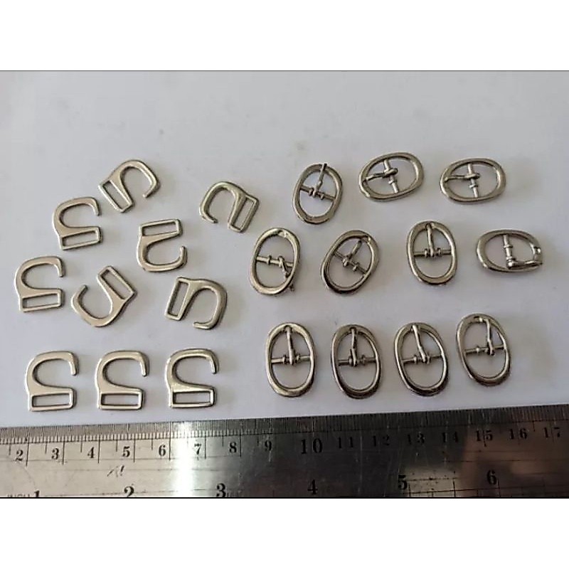 Gesper Sepatu Kait Sepatu Sandal 1,2 Cm ( 1 Pcs Gesper + 1 Pcs Kait )