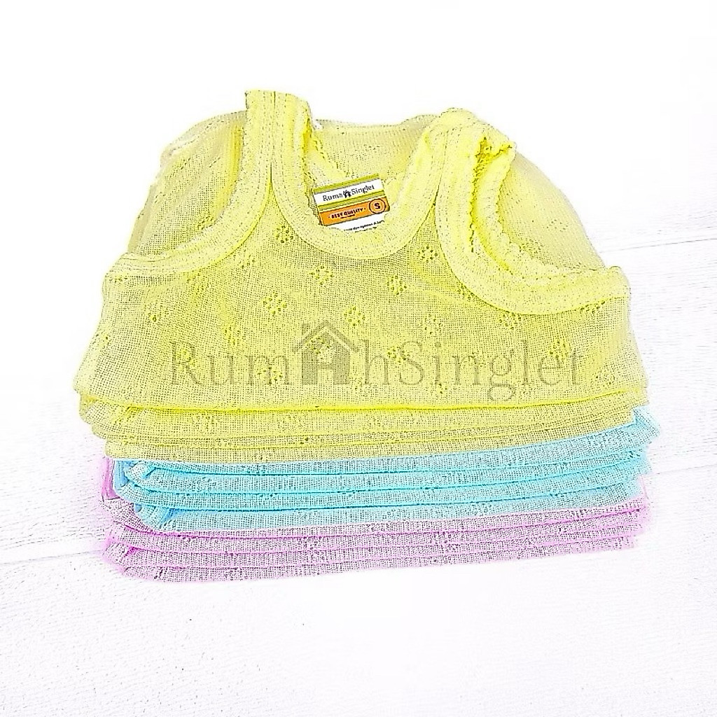 New Singlet kaos dalam anak motif bolong by Rumah Singlet ukuran 4L( Baca deskripsi sebelum bertanya