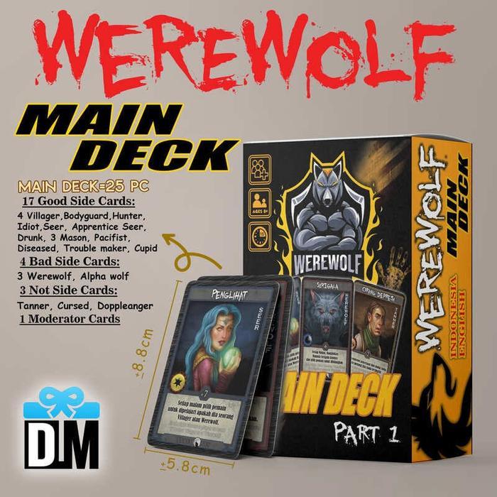 Kartu Werewolf 2025 Bahasa Indonesia Lengkap Card Game Remake - Main Deck