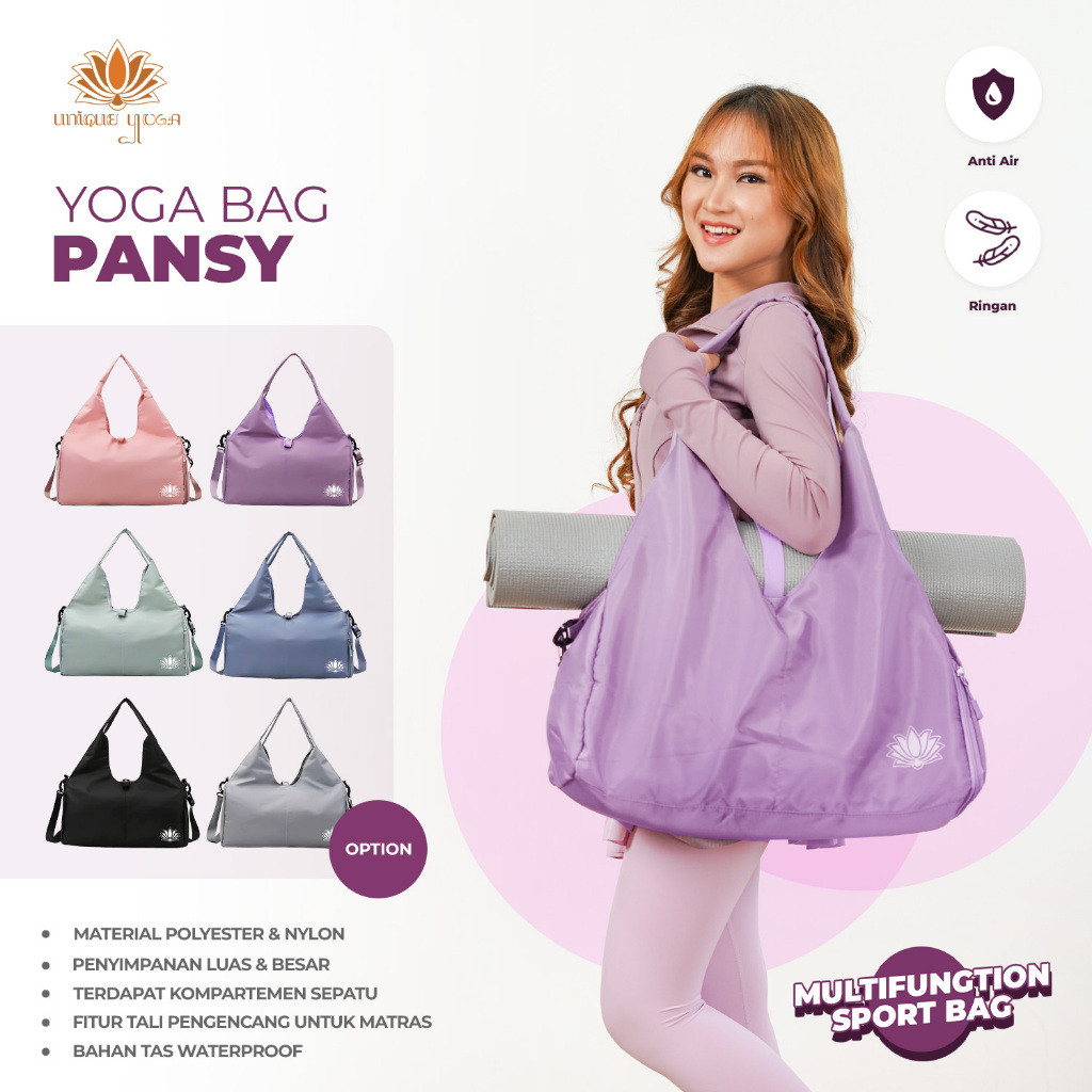 Terlaris Yoga Bag Multifungsi Pansy / Tas Yoga Sporty / Yoga Bag Sporty / Tas Yoga Waterproof / Tas 