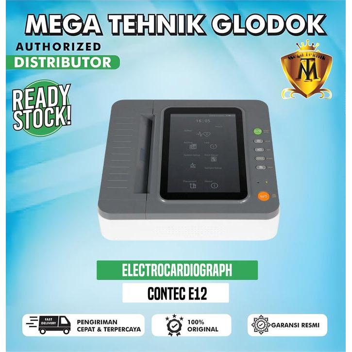 CONTEC E12 ECG Machine Electrocardiograph 10.1'' HD Touch LCD Display Portable 12 channel 12-lead In