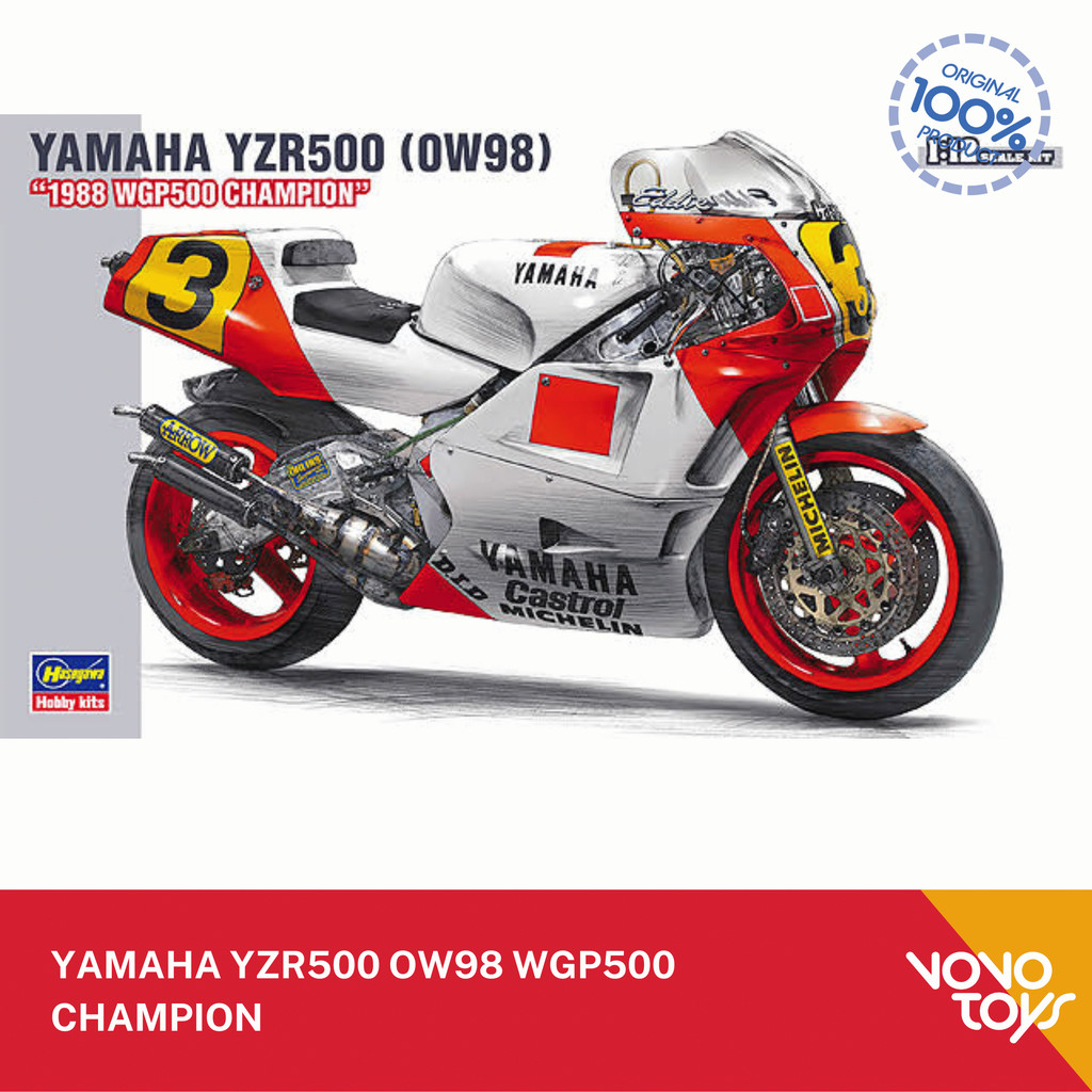 Hasegawa Motorcycle Model Kit 1/12 Yamaha YZR500 1998 WGP 500