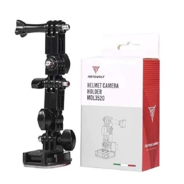 Action Cam Holder MOTOWOLF MDL3520 MotoVlog Mounting Helm Camera 360 Holder Breket Helm