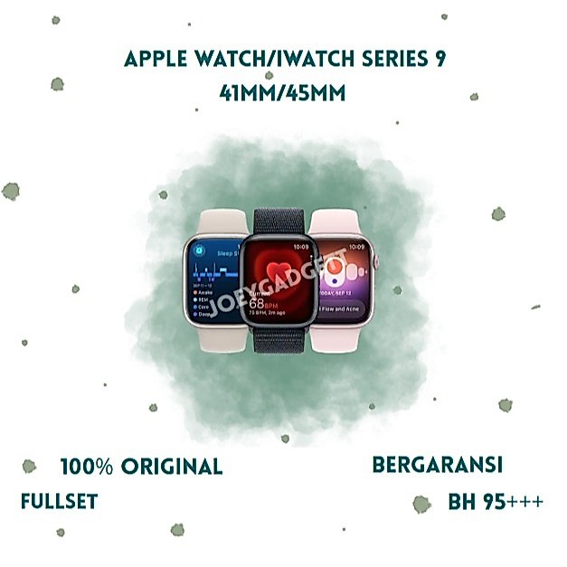 Apple Watch/iWatch Series 9 41MM/45MM S9 Second Fullset 100% Original Bergaransi Ex internasional