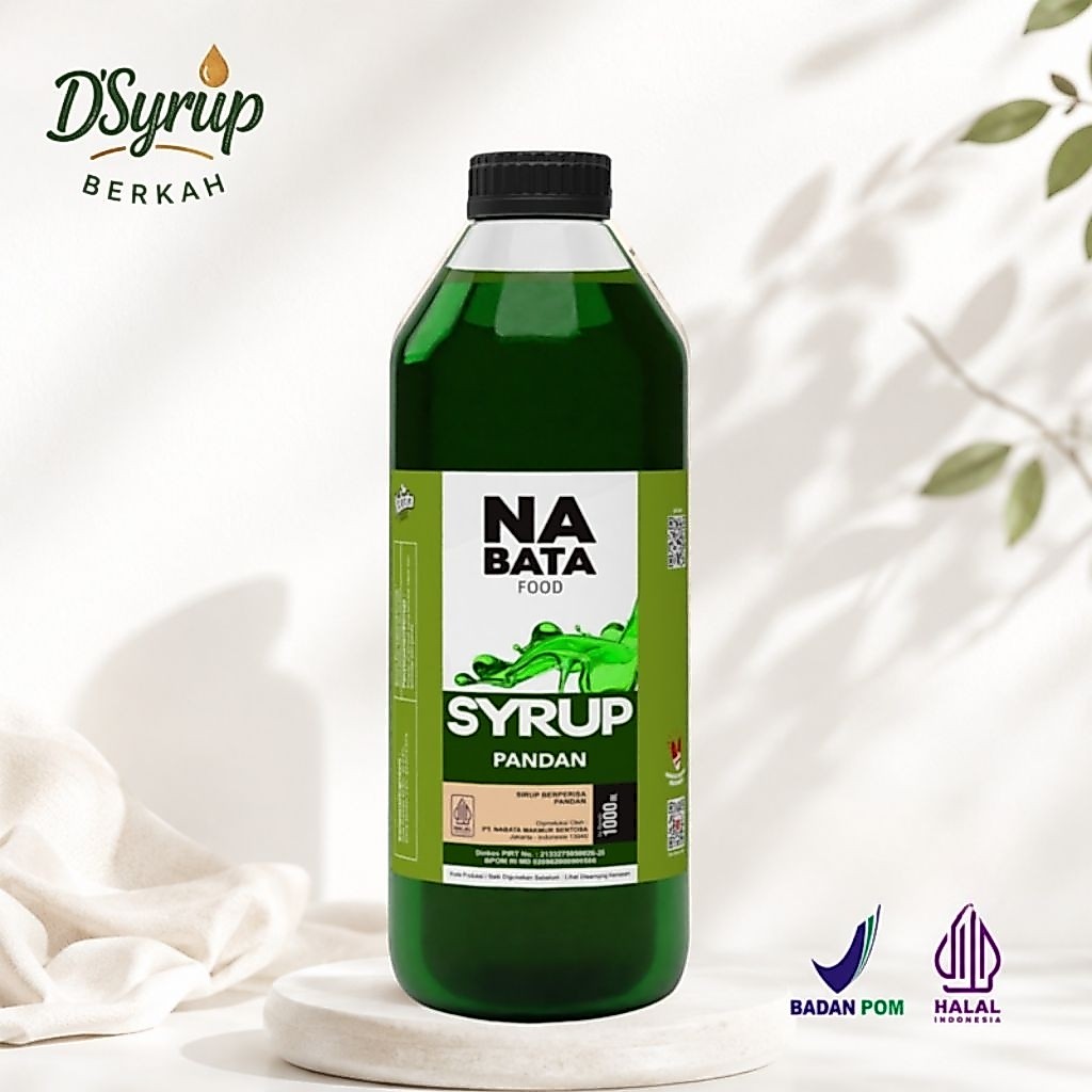 Sirup Nabata Rasa Pandan 1000ml - Syrup wangi Pandan 1Liter