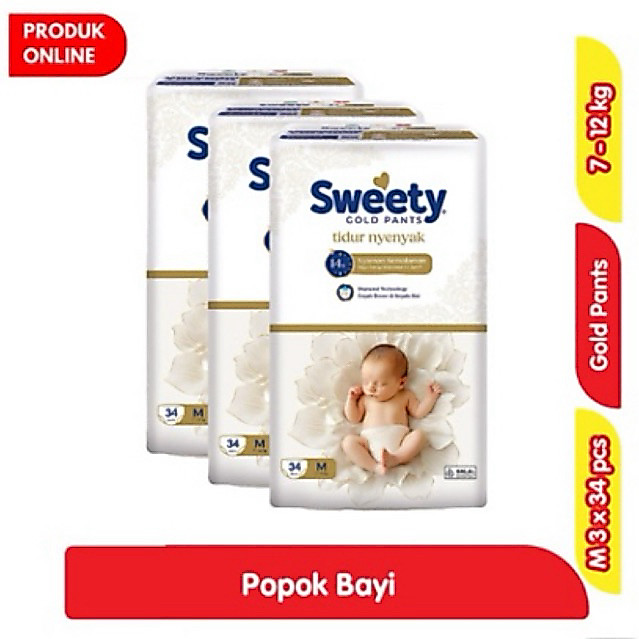 Sweety Gold Pants M L XXL. 1 karton isi 3 ball