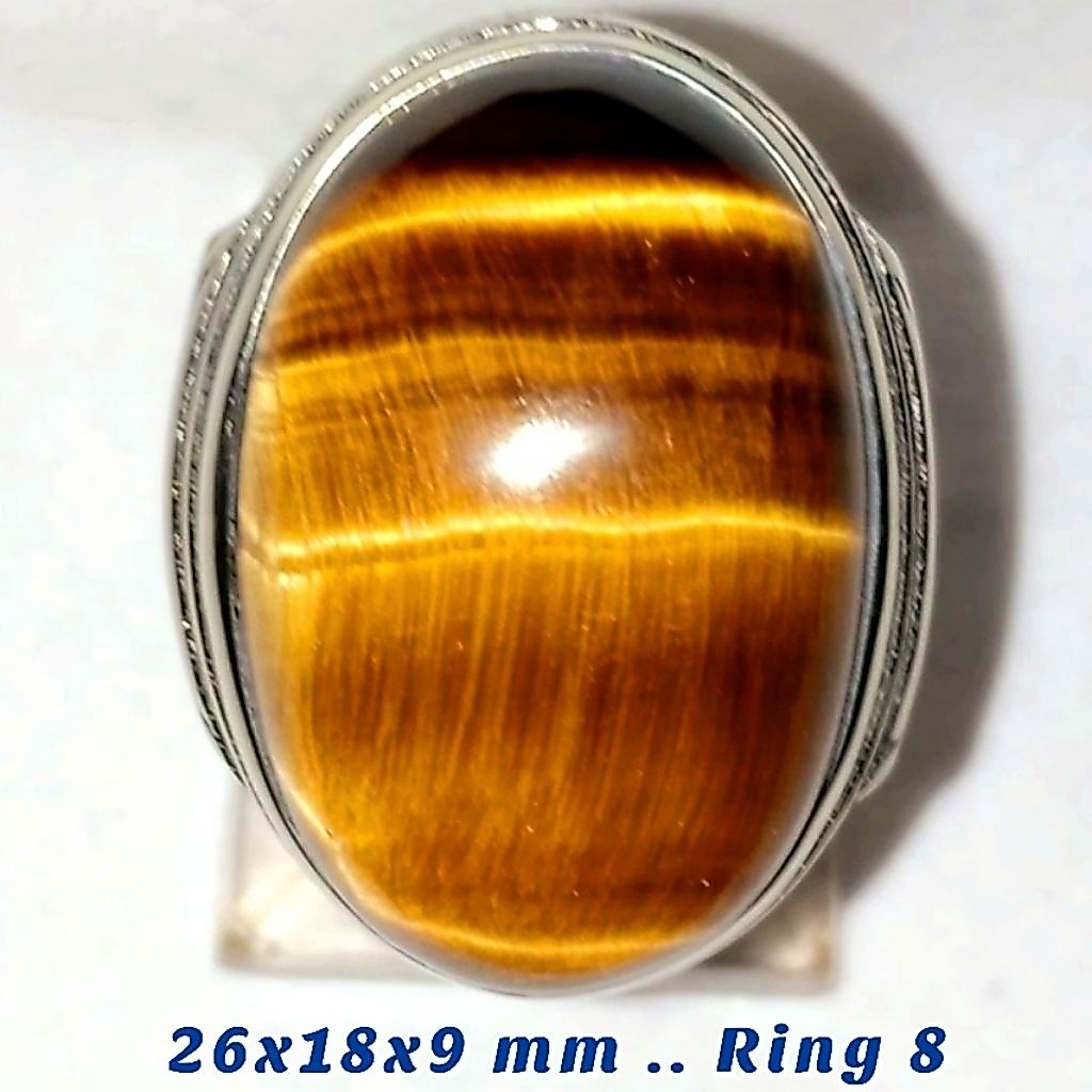 Batu Cincin Golden Tiger Eye Jumbo Bos Ku..