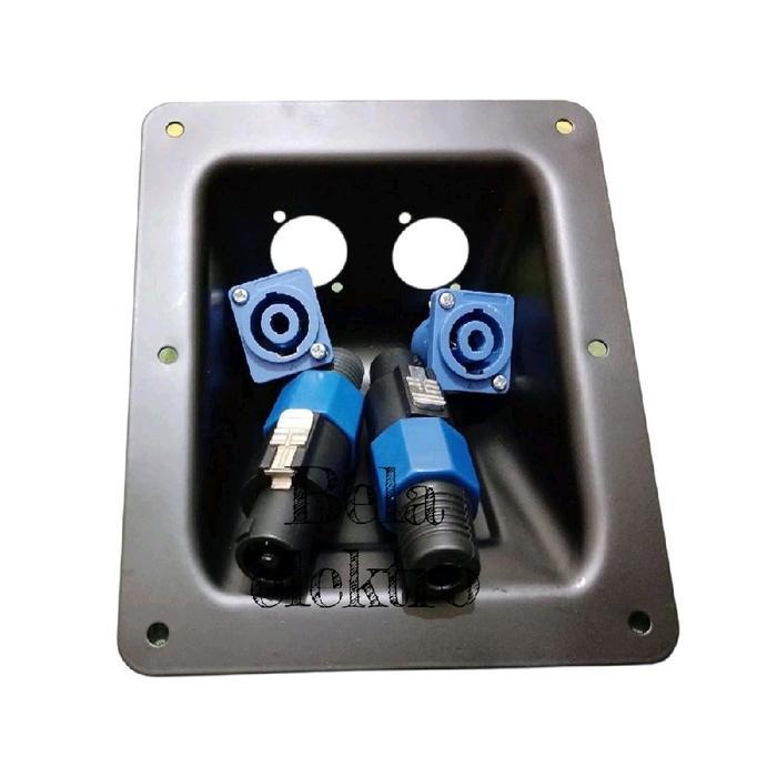 Terminal Spiaker Spikon Cekung (soket spikon biru+jek spikon) Speaker