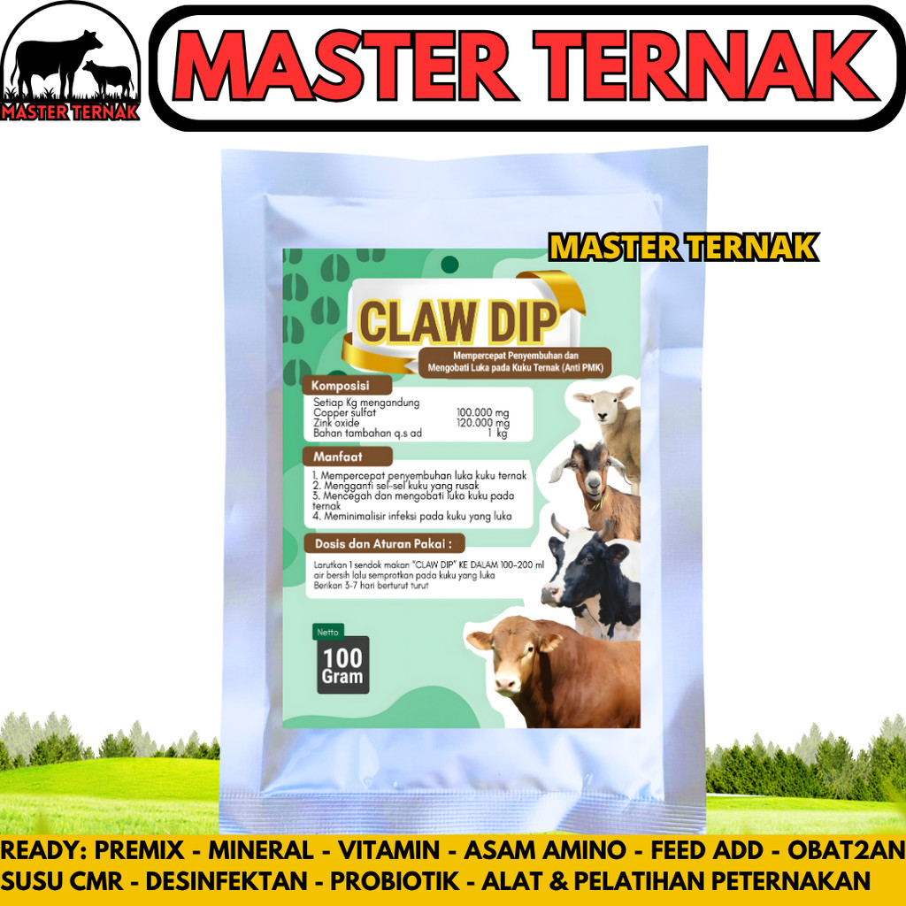CLAW DIP 100 GRAM - Obat Kuku Sapi - Mengobati Luka Kuku Teracak & Kulit Sapi - Mencegah Infeksi Kuk