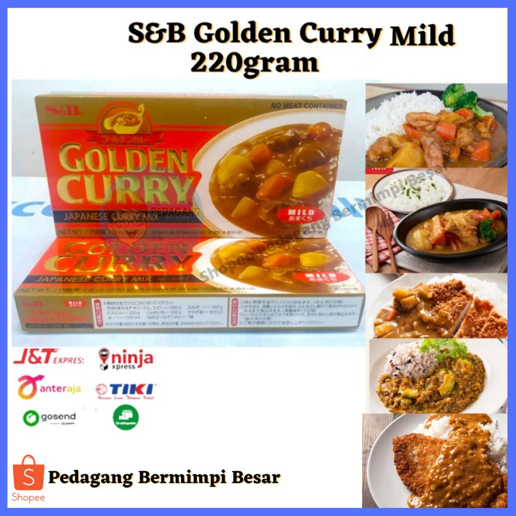[PBB] S&B Golden Curry 220gr Mild / Kari Jepang Tidak Pedas / Japanese Curry Roux / Bumbu Kari Jepan