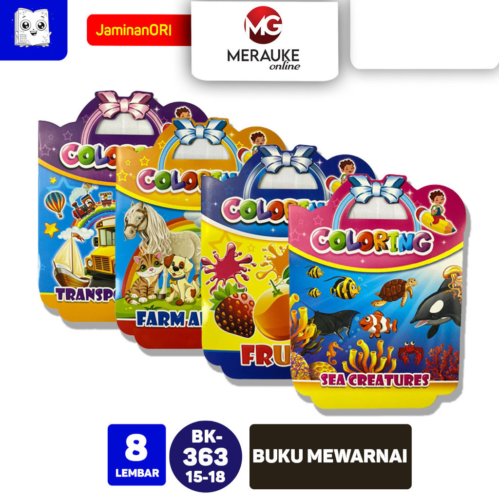 

HONEY BEKKI Coloring book,Buku mewarnai anak BK 36315-18
