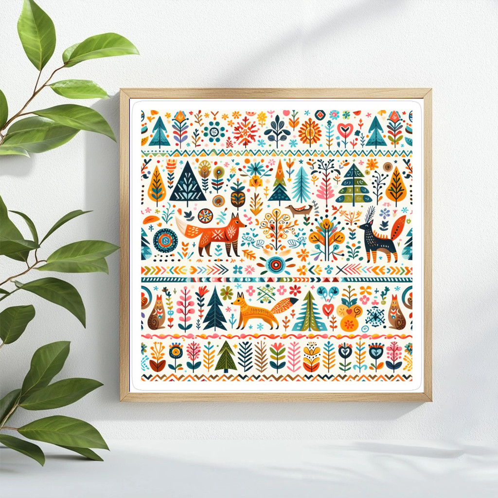 

1PC 40x40cm/15.7x15.7-Inch 11CT/14CT Printed Cross Stitch DIY Kit Beautiful Floral Design No Frame Required for Home Decor