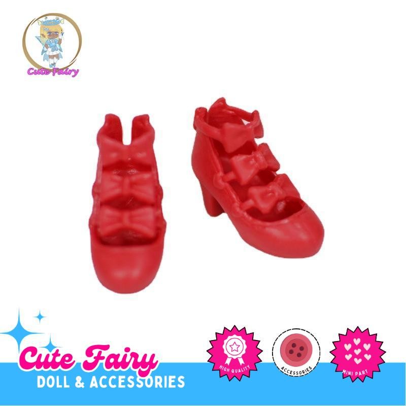 Sepatu High heels Pita Boneka Blythe Licca Momoko doll shoes BJD Doll 30cm Aksesoris Boneka DIY Dres