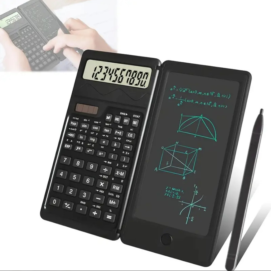 

Intelligent folng scientific calculator with 10-git LCD splay, erasable writing, portable function calculator for offices