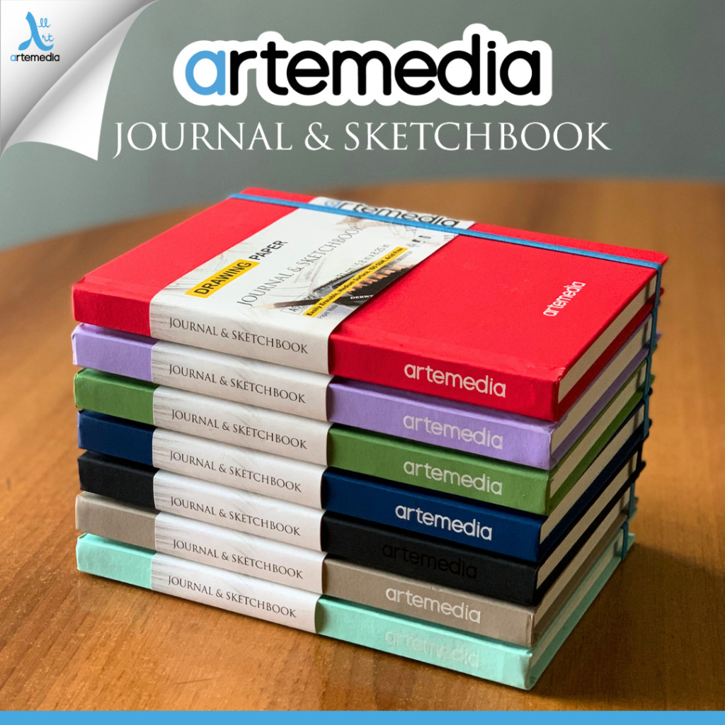 

Artemedia Journal & Sketchbook Hardcover A5 – Buku Sketsa 60 Lembar 150 gsm untuk Pensil, Pensil Warna, Charcoal, Oil Pastel & Drawing Pen