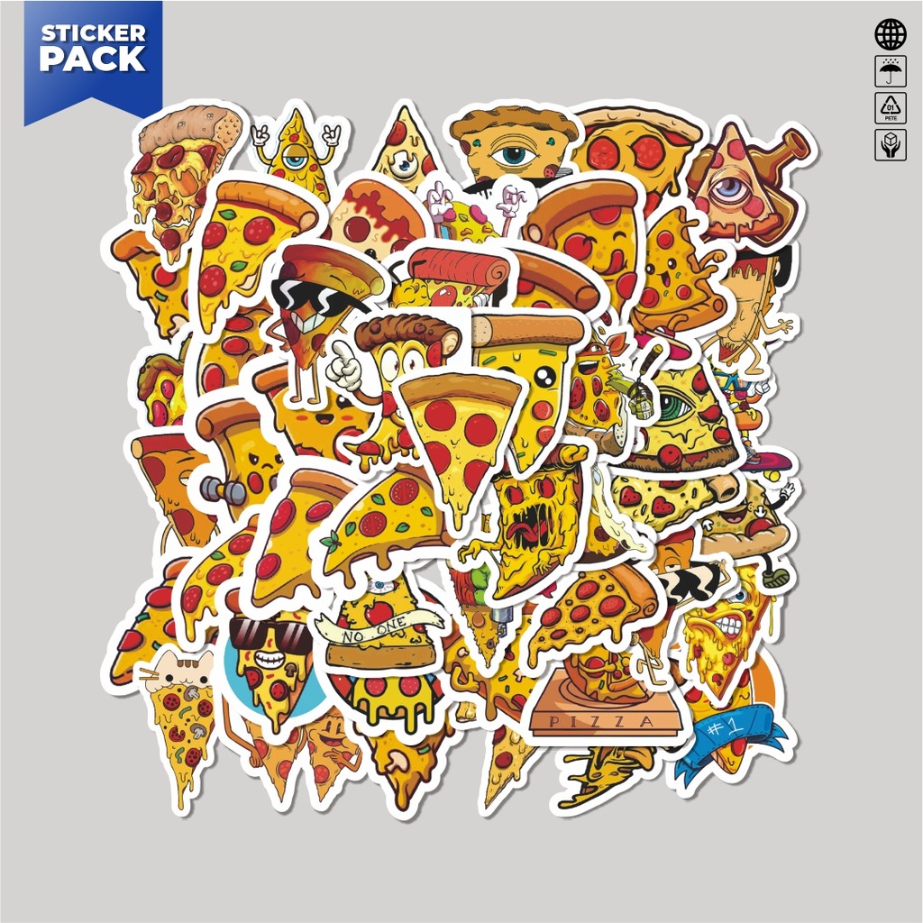 

[100PCS]Stiker Pack Stiker Food Delicious [Makanan Lezat] Aesthetic Vinyl Anti Air Dekorasi Sticker Laptop Buku Journal Koper Helm Casing HP Gitar Helm Skateboard