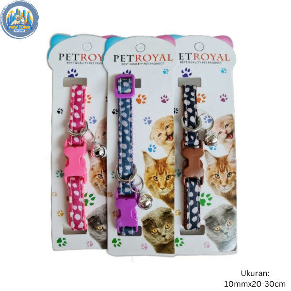 COLLAR ANJING MOTIF POLKADOT - KALUNG ANJING KECIL BESAR - DOG COLLAR
