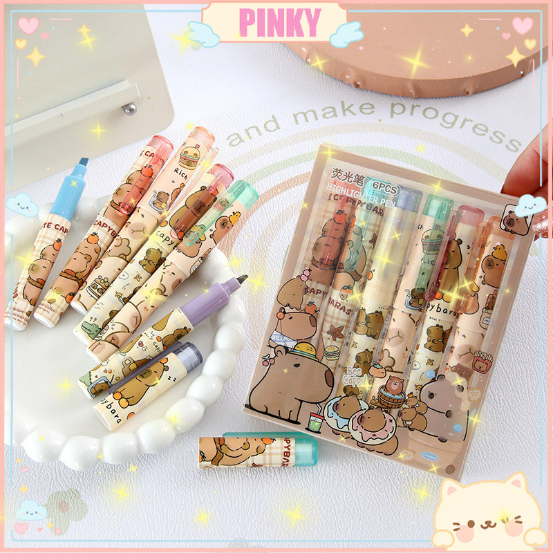 

STABILO 1 SET ISI 6 PCS WARNA BERBEDA MOTIF CAPYBARA CUTE / STABILO CAPYBARA PASTE